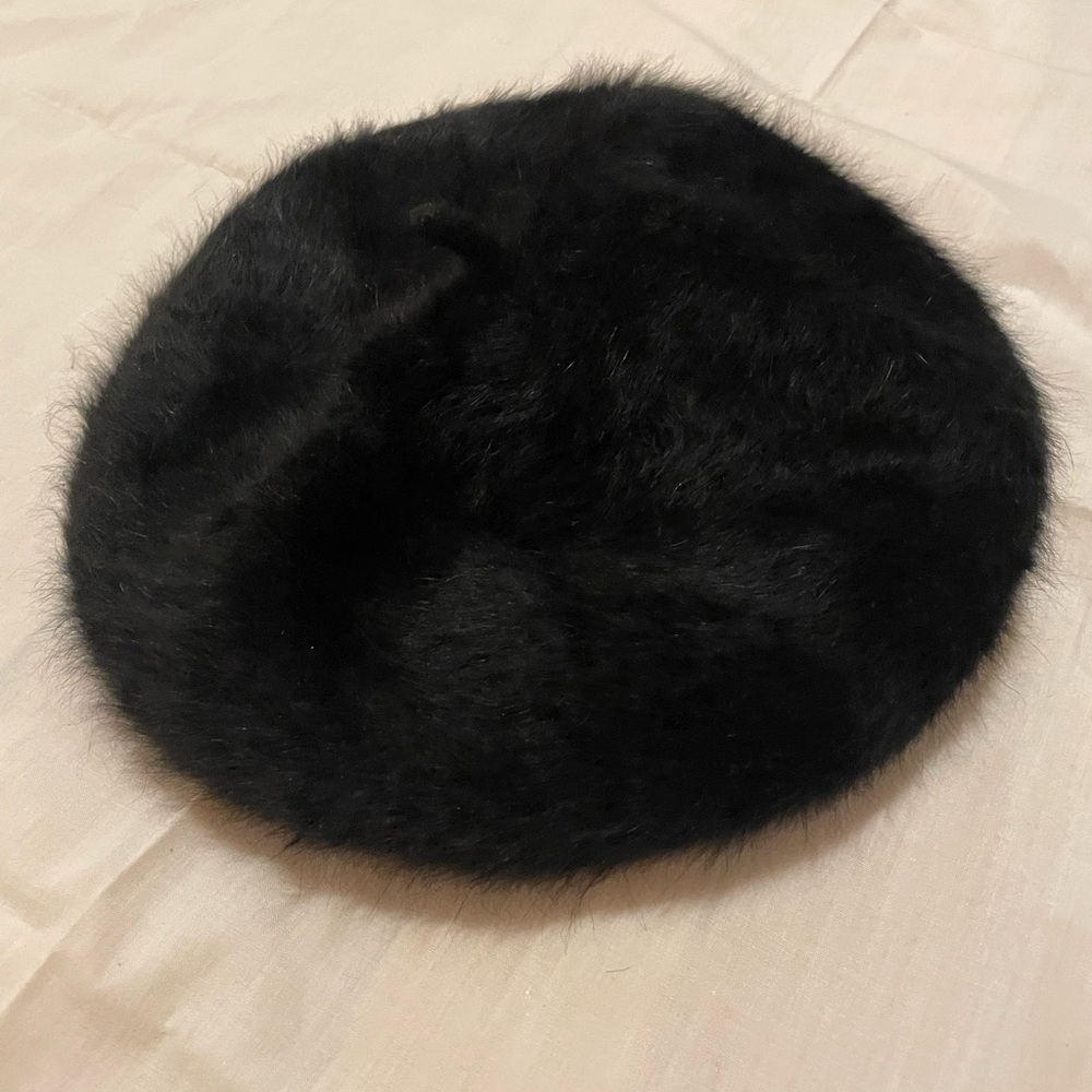 Angora rabbit fur beret